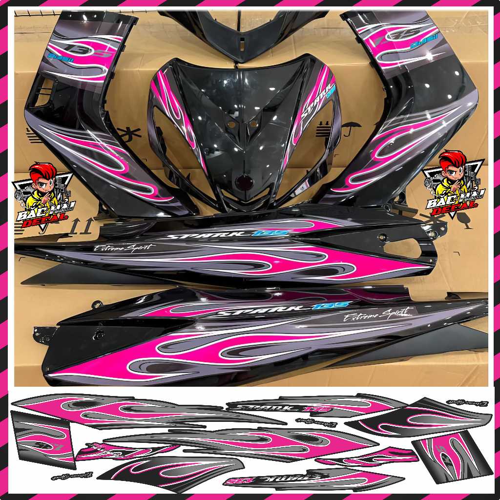 Tem Rời Exciter 2010 Tem Xe EX 2010 Mẫu Tem Lửa Hót decal 3Lớp