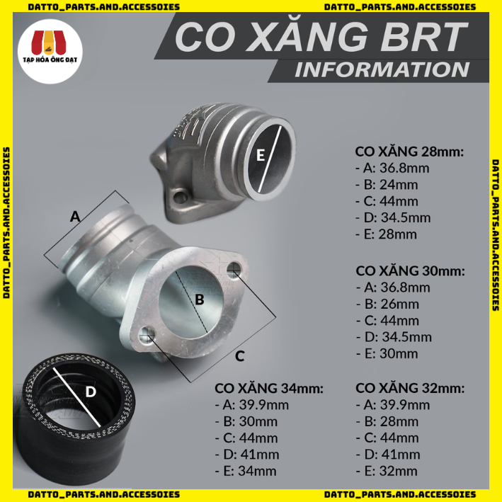 Co Xăng BRT Cho Bình Xăng Lớn Wave Dream 67 Cup Sirius Mio Raider Satria  - Hàng hính Hãng