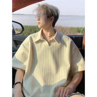 Áo thun tay ngắn mẫu mới 2025 họa tiết lúa mì, áo polo nam nữ màu trơn Basic nhẹ nhàng cá tính đơn giản hợp thời trang.