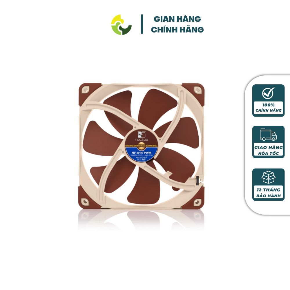 Quạt tản nhiệt Noctua Chính hãng NF-A14 PWM Tản nhiệt CPU Quạt tản nhiệt 12v Full phụ kiện