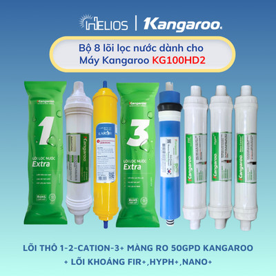 Trọn bộ 8 lõi lọc nước dành cho máy Kangaroo KG100HD2-Hàng chính hãng có bảo hành
