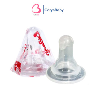 Núm Ty Trong Pigeon cổ hẹp thay thế cho bình sữa đủ size S M L CarynShop