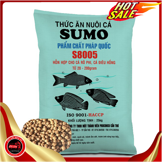 [1kg]Thức Ăn Cá Con Cò S8005 30% Đạm câu cá rô,điêu hồng,chép-1kg cám cá ăn-thức ăn cá
