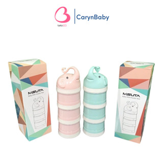 Hộp Chia sữa Tầng Misuta hình Voi Gấu 3 ngăn, hủ đựng sữa bột cho bé CarynShop