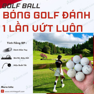 Bóng Golf Đánh 1 Lần - Combo 10 Quả Bóng Golf Cũ Chính Hãng - Bóng Golf Đánh Bờ Hồ - Mailinhgolf