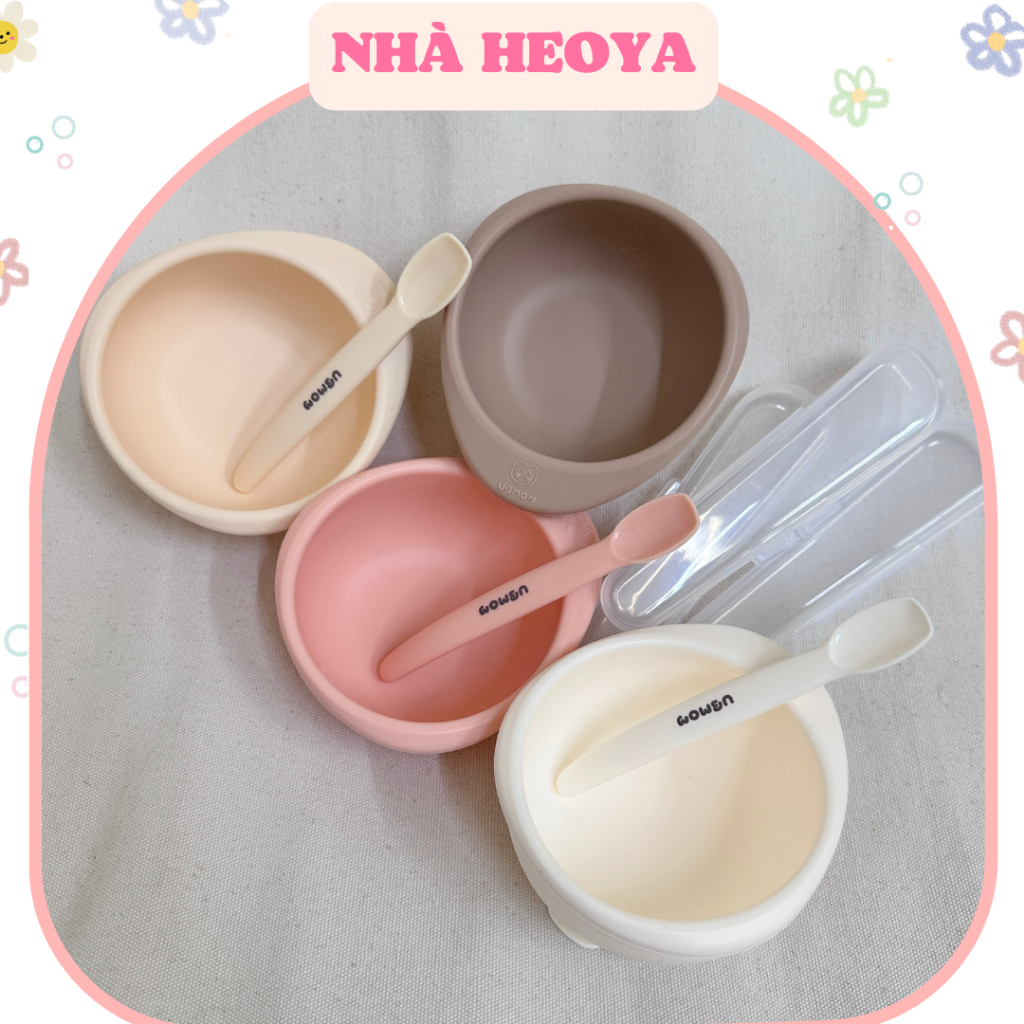 SET BÁT MUỖNG SILICON UBMOM - DOTTODOT X BLUEMAMA CHO BÉ HÀN QUỐC