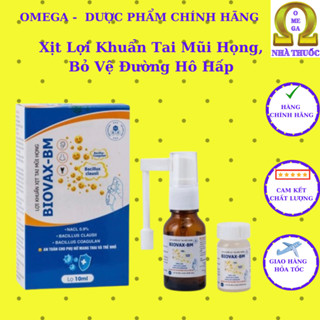  Xịt Lợi Khuẩn Tai Mũi Họng Biovax - BM  HD 2027,Lọ 10ml  – Duy Trì Độ Ẩm Cho Mũi Phòng Ngừa Viêm Tai Mũi Họng 