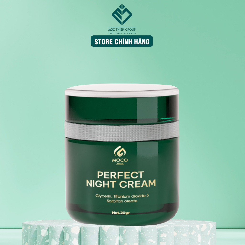Kem Dưỡng Trắng, Phục Hồi Da Perfect Night Cream MOCO Natural Dưỡng Da Trắng Hồng, Căng Bóng Da