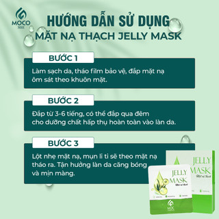 Hộp 3 miếng Mặt Nạ Thạch Jelly Mask MOCO Natural Giúp Da Căng Mịn Trắng Hồng Tự Nhiên, Giảm Lão Hóa, Giúp Da Tươi Trẻ