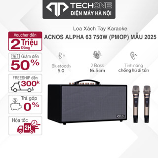Loa Karaoke Xách Tay ACNOS Alpha 63 Công Suất 750W (PMPO) Kèm 2 Micro Hàng Chính Hãng Bảo Hành 12 Tháng