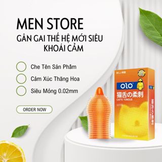 SU33 Bao cao su gai lưỡi mèo gai mềm lớn tăng khoái cảm tăng cảm giác- Hộp 10 cái