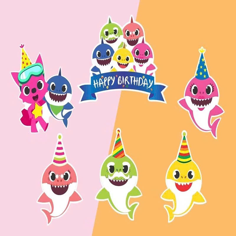 5 SCG Baby Shark 2 - Trang trí bánh sinh nhật, bánh kem, bánh gato