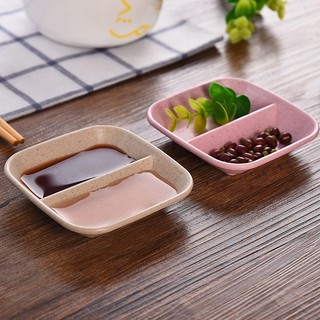 Chén đựng gia vị 2 ngăn chất liệu lúa mạch T77 Chén đựng gia vị 2 ngăn tiện dụng HGDT77
