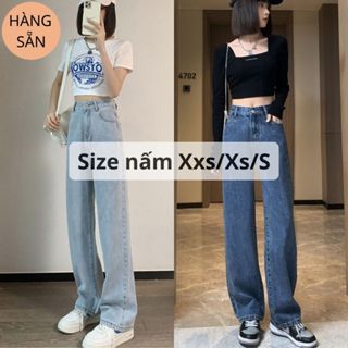   Suông nấm lùn size xxs Quần jean suông size nhỏ eo từ 58 Size Xxs Xs Mã J120 