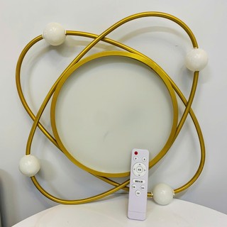 Đèn ốp trần DE500 50cm 48w trang trí nội thất hiện đại kèm bóng LED 3 màu ánh sáng