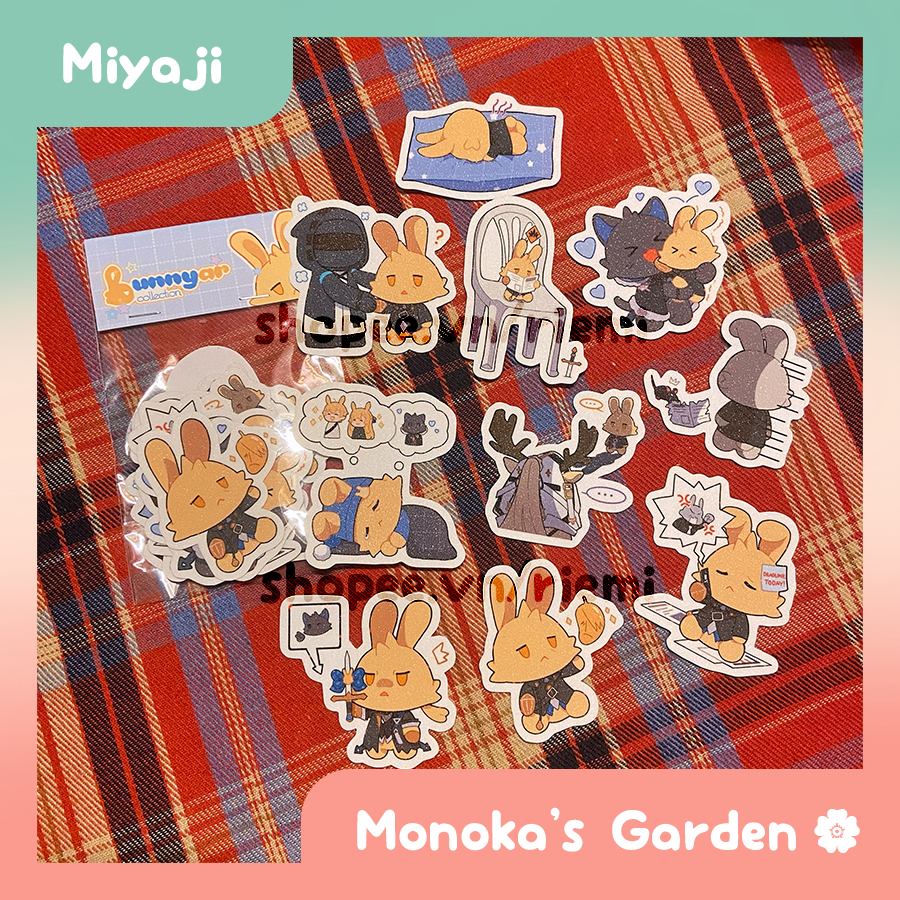 Hình dán/Sticker set Bunny Mlynar Arknights artist Miyaji