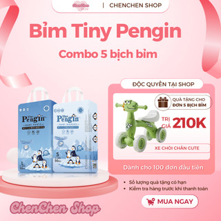 [ TẶNG XE CHÒI ] Combo 5 bịch Tiny Pengin DEAL KHỦNG tặng xe chòi chân cá sấu siêu dễ thương cho bé
