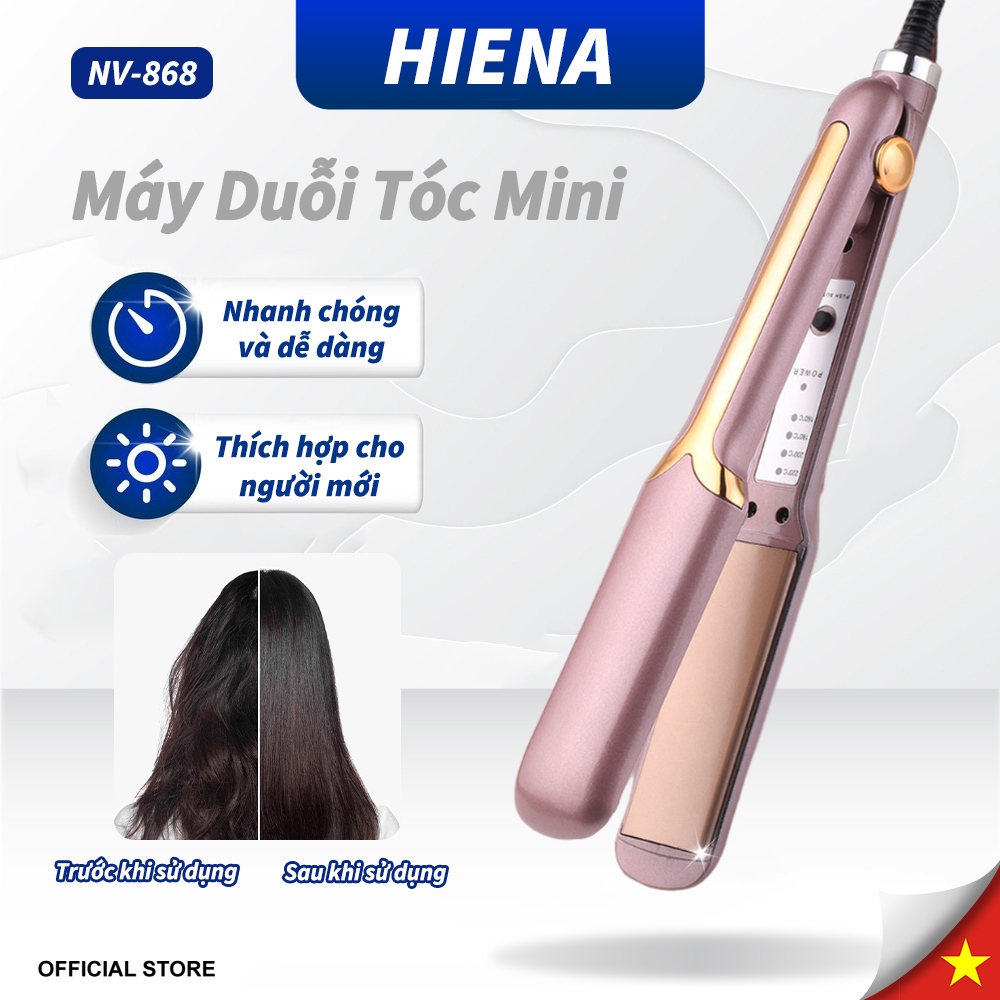 Hiena Máy Duỗi Tóc Mini Cao Cấp Chính Hãng Giá Rẻ,Máy Uốn Tóc ,ép Tóc 3 Trong 1 Thẳng,Là Tóc NV-868