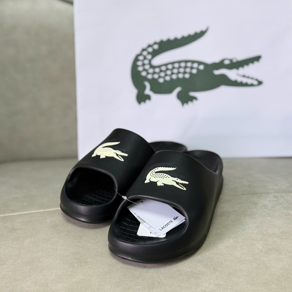 [CHÍNH HÃNG] Dép đúc cao su nguyên khối Lacoste Authentic - Lacoste serve slide 2.0 evo synthetic sl