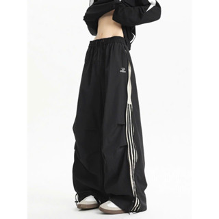 Quần KHÓA 2 ĐẦU ống rộng phối kẻ 2 bên tháo lắp nam ữ đều mặc được chất vải gió Hàn mát mẻ form rộng