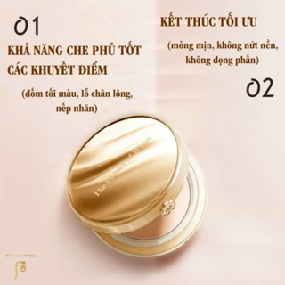 (Chính hãng) Phấn Phủ đông y dạng nén WHOO Gongjinhyang tone 01 trắng da Hàn Quốc