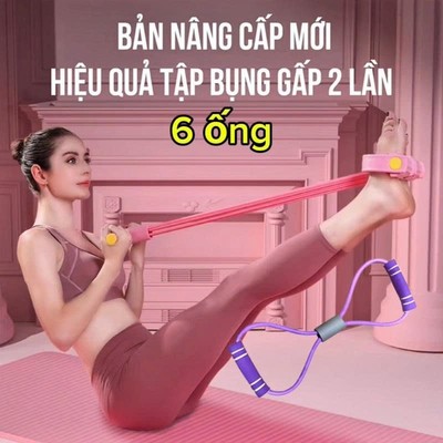 Dây Tập Bụng 6 Ống Cao Su Đàn Hồi (Siêu Bền)Lưu Ý Tập Cơ Bụng Tập Gym Dây Kháng Lực Kháng Lực