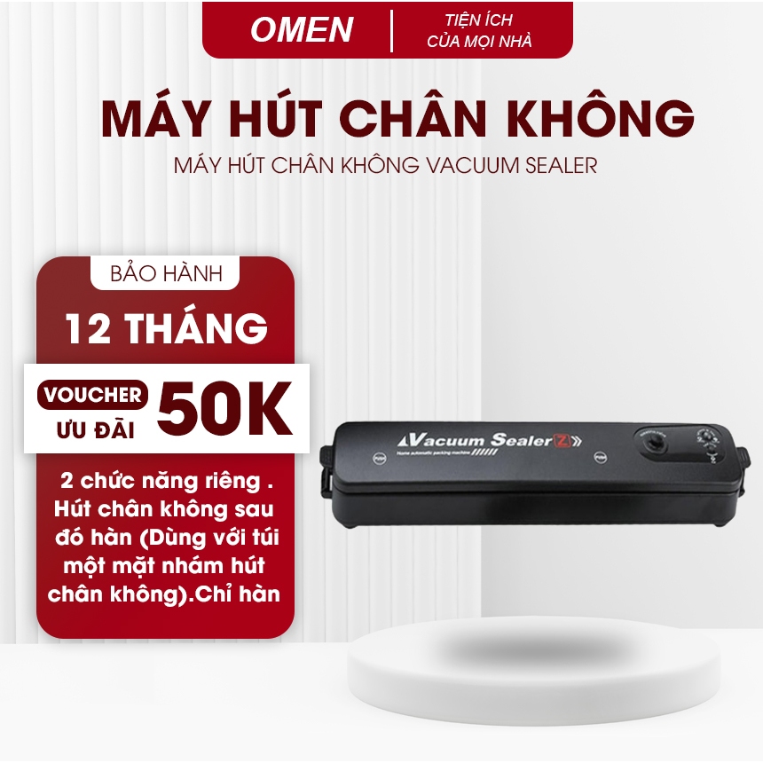 Máy Hút Chân Không Thực Phẩm Kèm Hàn Miệng Túi Vacuum Sealer ( tặng 10 túi hút )