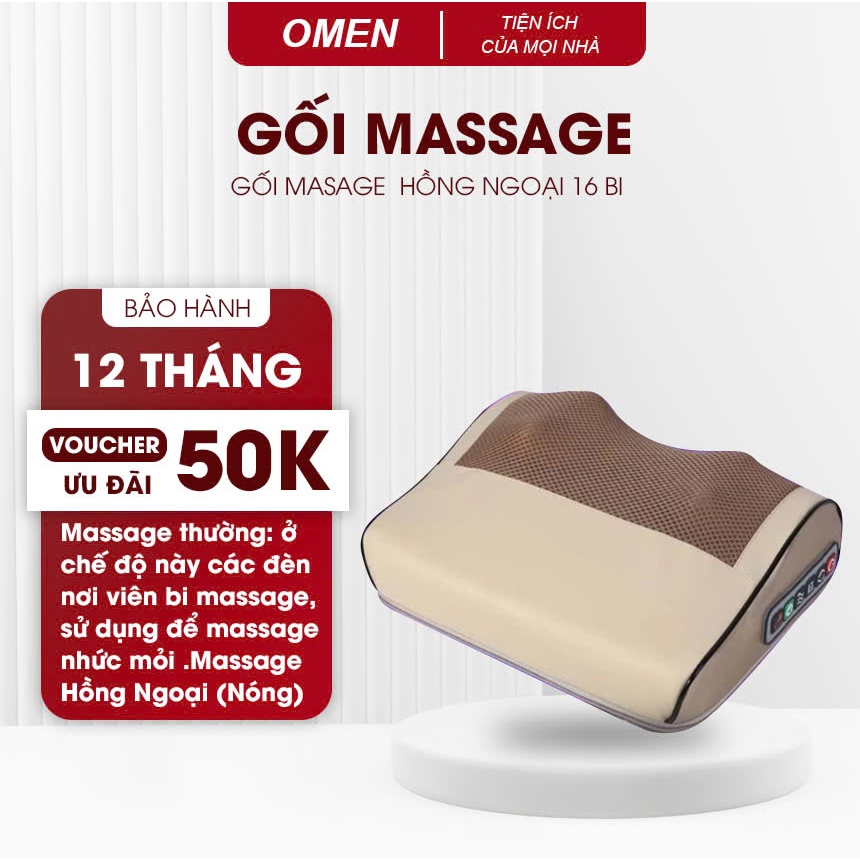 Gói Massage Vai Gáy Cổ 20 Bi Gối Massage Hồng Ngoại Loại 1 Chính Hãng Công Nghệ Nhật Bản (Mẫu Mới Nhất 2023) Hot