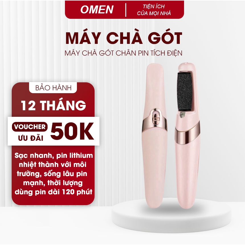 Máy chà gót chân loại bỏ da chết và vết chai, dụng cụ mài gót chân tại nhà 2 đầu mài, pin tích điện ( Bảo Hành 6 Tháng )