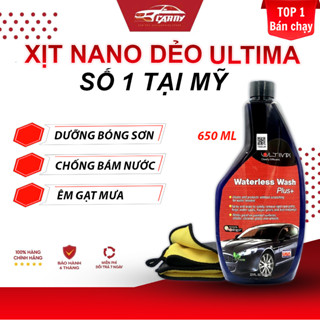 [CHÍNH HÃNG] Chai xịt nano dẻo Ultima Vệ sinh kính ô tô, Phủ bóng sơn xe- Chống bám nước kính xe ô tô 650ml,200ml rửa xe