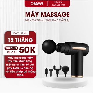 Máy massage cầm tay mini 4 đầu 6 cấp độ, súng massage toàn thân trị liệu đau mỏi vai gáy, giảm đau mỏi, giãn cơ -DL2 nhỏ