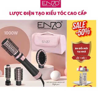 Lược điện chải tóc ENZO 756, lược điện uốn cụp tạo kiểu đa năng, bảo hành 5 năm