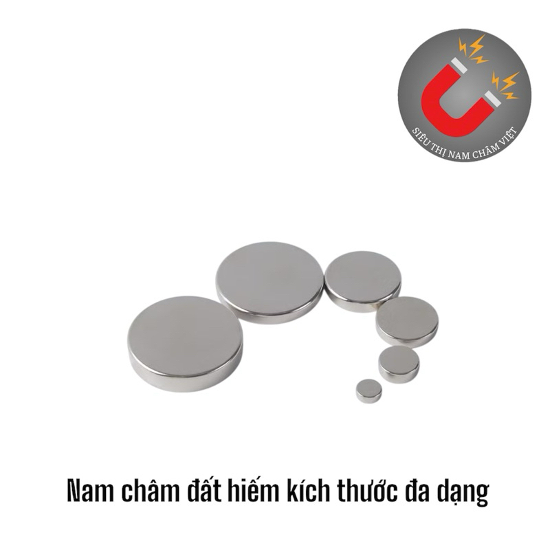 Nam châm trắng tròn siêu nhỏ (các loại kích thước dày 2mm)