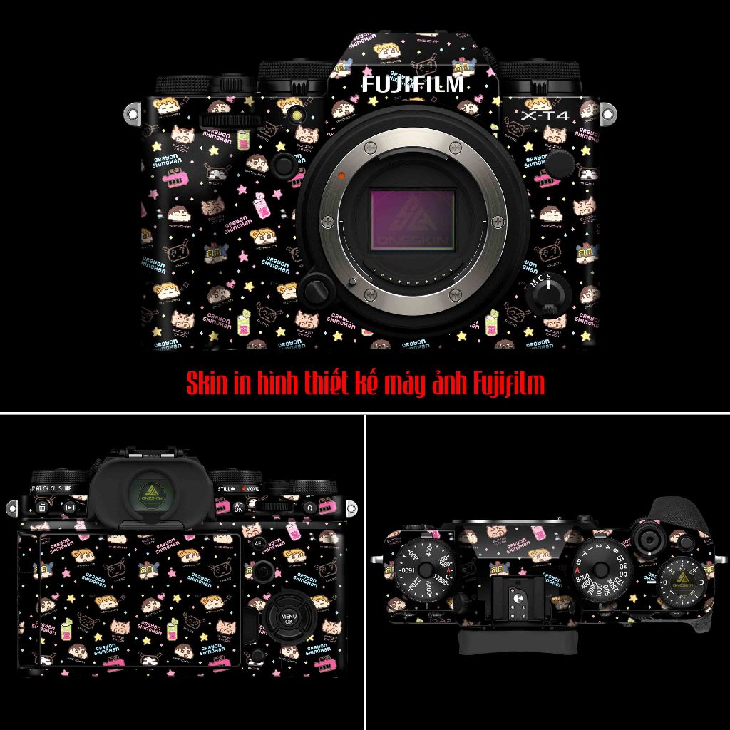 Miếng Dán Skin In Hình Thiết Kế 3M Fujifilm XE, XA, XT, XS, GFX, X Pro, Khuôn Cắt CNC Chuẩn Chi Tiết