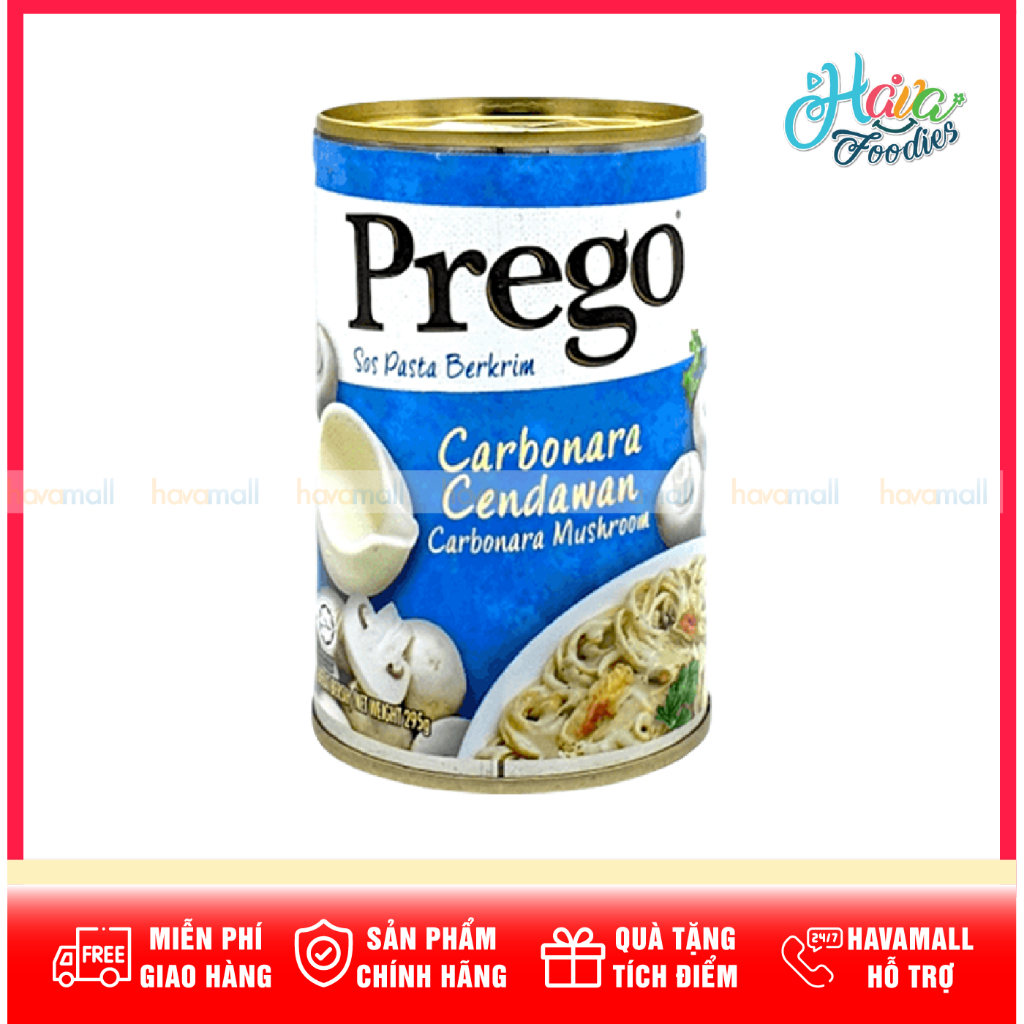 Sốt Pasta Prego Kem Nấm Prego 295g – Prego Carbonara Mushroom Sauce