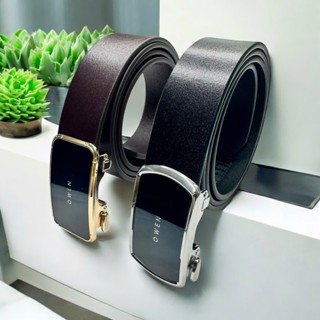 Thắt lưng nam OWEN da bò thật cao cấp, mặt khóa trượt, khóa giấu dây (giá mác 395k)
