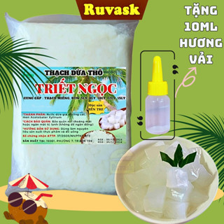 [TẶNG HƯƠNG VẢI] Thạch Dừa Thô 1KG Triết Ngọc ĐỦ SIZE Thơm Ngon - Thạch Dừa Khô Nguyên Liệu Thức Uống - Thạch Dừa Ruvask