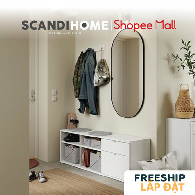 SOSIA, kệ để đồ đồ dùng kết hợp Kệ tivi đa năng STO_032, 140x34x50cm, kệ gỗ Scandi Home