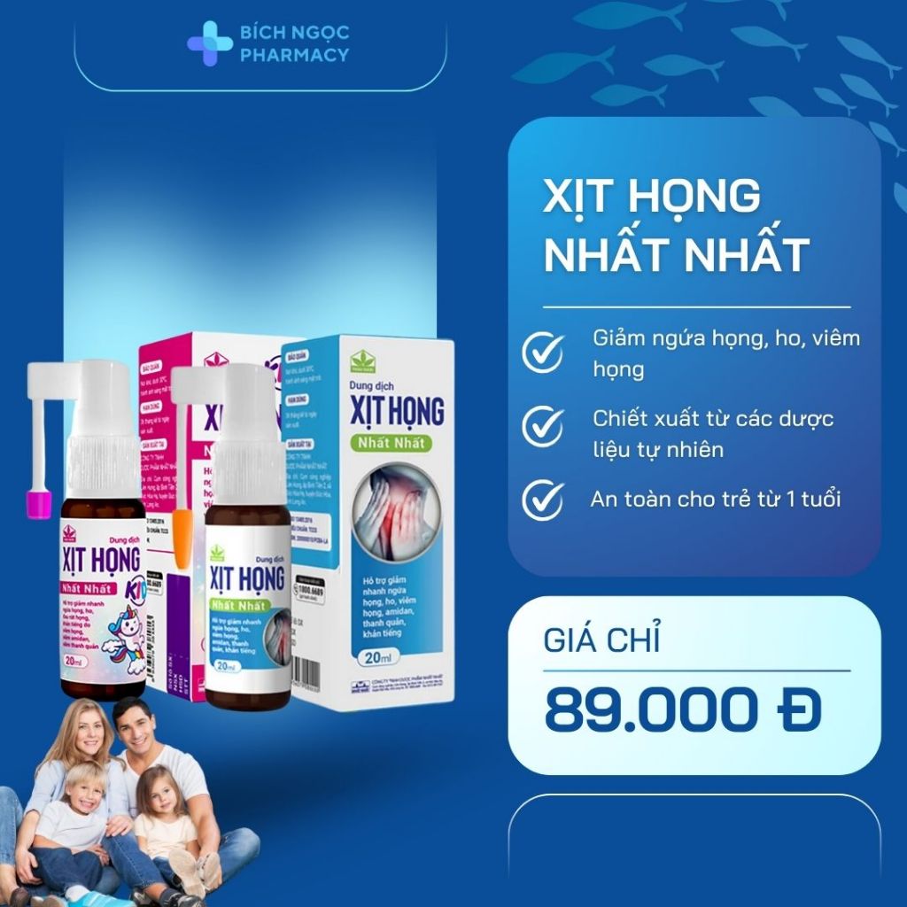 Dung Dịch Xịt Họng Nhất Nhất - Chai 20ml