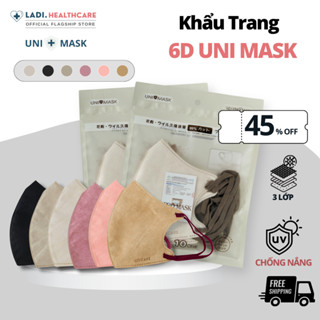 [Thùng 50 Cái] Khẩu trang 6D UNICARE Airfit, khẩu trang 5D UNI MASK phiên bản cao cấp nhiều màu sắc