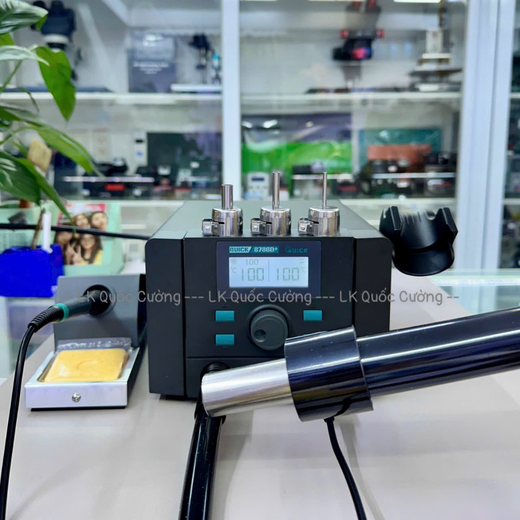 Máy Trạm khò hàn 2in1 Quick 8786D+ chính hãng 2022 tem vàng