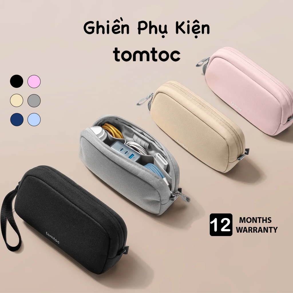 Túi Đựng Phụ Kiện Tomtoc USA Light T12 Electronic Accessory Pouch 1L/1.8L