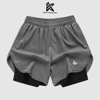 Quần Đùi Short Thể Thao Ngắn 2 Lớp Tập Gym Nam KSM SportWear Túi Zip Viền bầu, Hợp Chạy Bộ, Bơi Q264