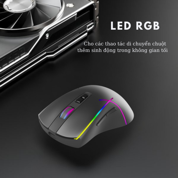 Chuột gaming không dây ATAS A20 - LED RGB - Kết nối Wireless - Huano Switch- Độ bền 3 triệu lần nhấn