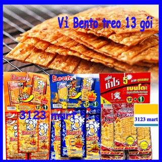 SỈ. (hsd 12/2025-> 02/2026) (Combo 3 dây) Mực Bento Thái Lan dây treo vỉ 13 gói/ dây (mix 3 màu), 4g/gói.