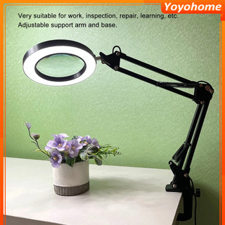 [🚚 Free shipping] Kính Lúp Để Bàn Phóng Đại 10x Có Đèn Led 12W Kèm Kẹp, sửa chữa điện tử, đồng hồ, điện thoại