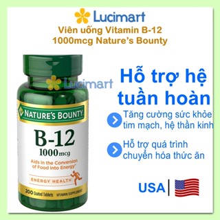 Viên uống Vitamin B12 1000mcg Nature’s Bounty [Hàng Mỹ]