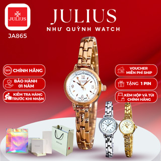 Đồng hồ nữ Ja-865 Julius Hàn Quốc Mặt size 2,3cm dây thép (3 màu)