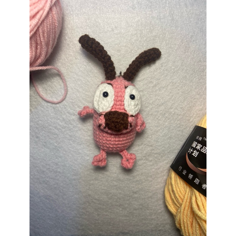 Móc khoá len chú chó nhút nhát Courage