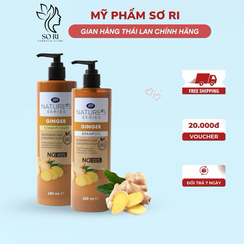 DẦU GỘI GỪNG BOOTS THÁI LAN giúp nhanh mọc tóc giảm gãy rụng